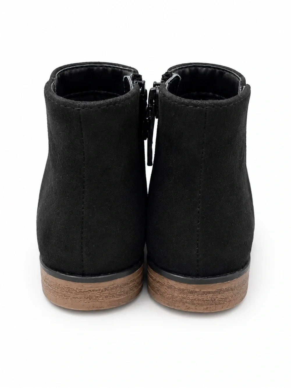 Cat & Jack Black Toddler Ankle Boots Size 5 Side Zip Faux Suede